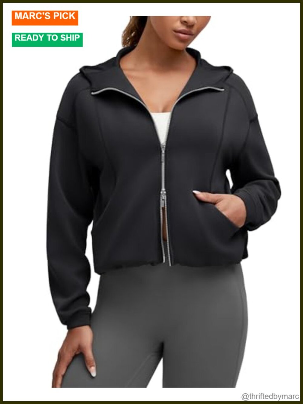 Women's Two Way Full Zip Casual Hoodie Jacket Modal Blend Pockets